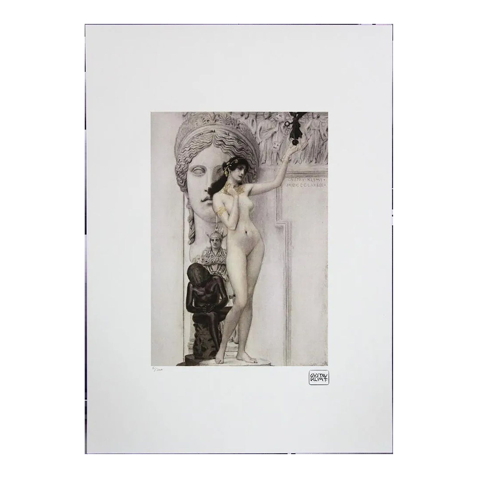 Gustav Klimt – Allegory Of Sculpture Limited Edition, Signed And Numbered photo furniture
