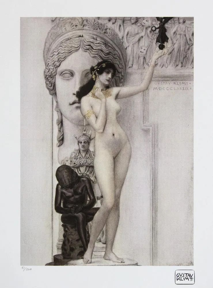 Gustav Klimt – Allegory Of Sculpture Limited Edition, Signed And Numbered