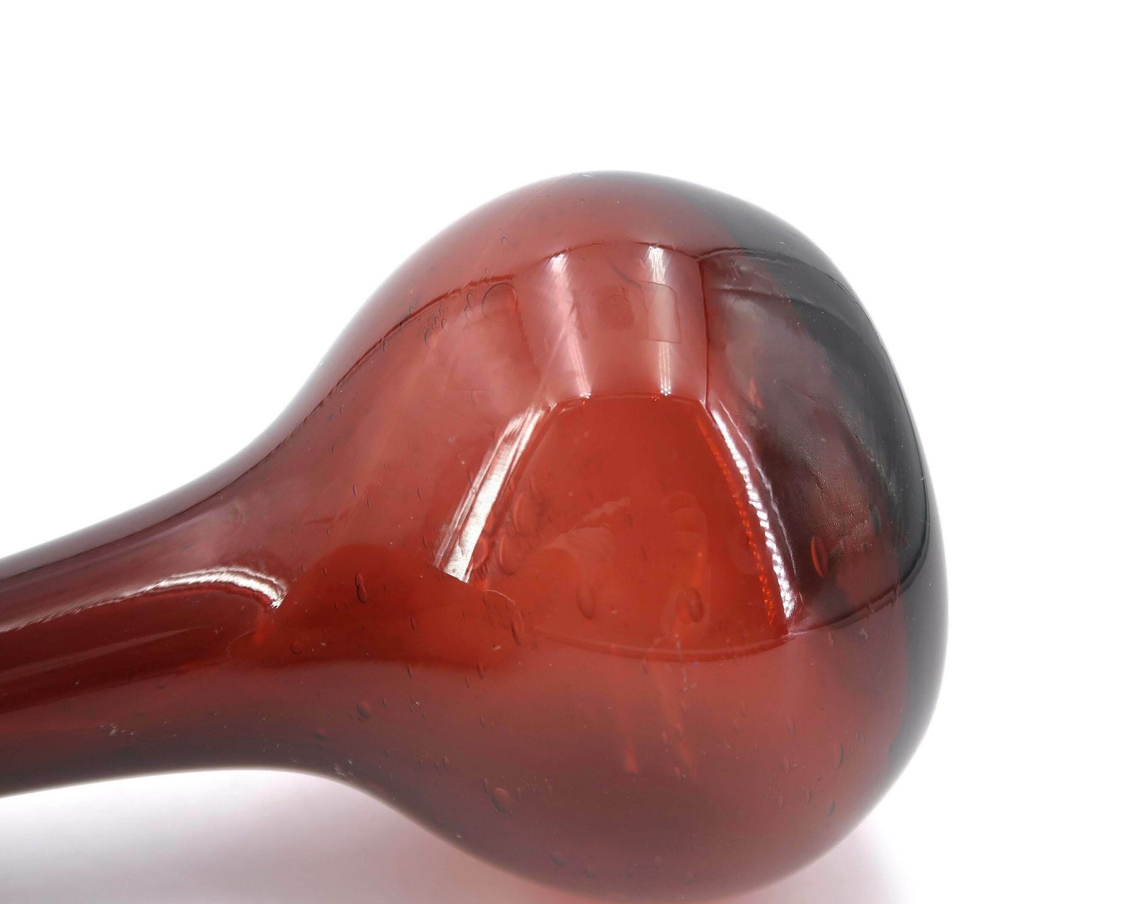 French Burgundy Glass Vase From Biot, 1970s / Provence, Costa Riviera, France, Minimalist photo Home Decor