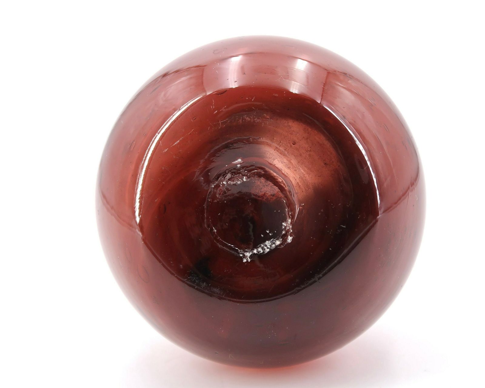 French Burgundy Glass Vase From Biot, 1970s / Provence, Costa Riviera, France, Minimalist photo 88.0