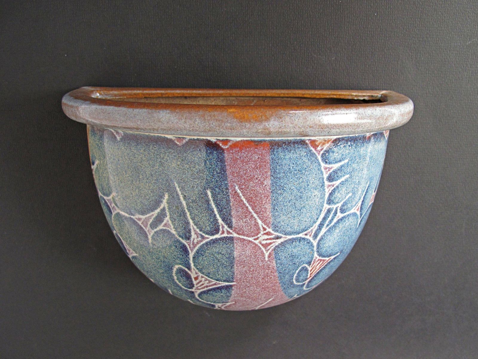 Diana Worthy Wall Pocket Planter Or Vase For Crich Pottery Crich Pottery Wall Pocket Planter Or Wall Pocket Vase By Diana Worthy