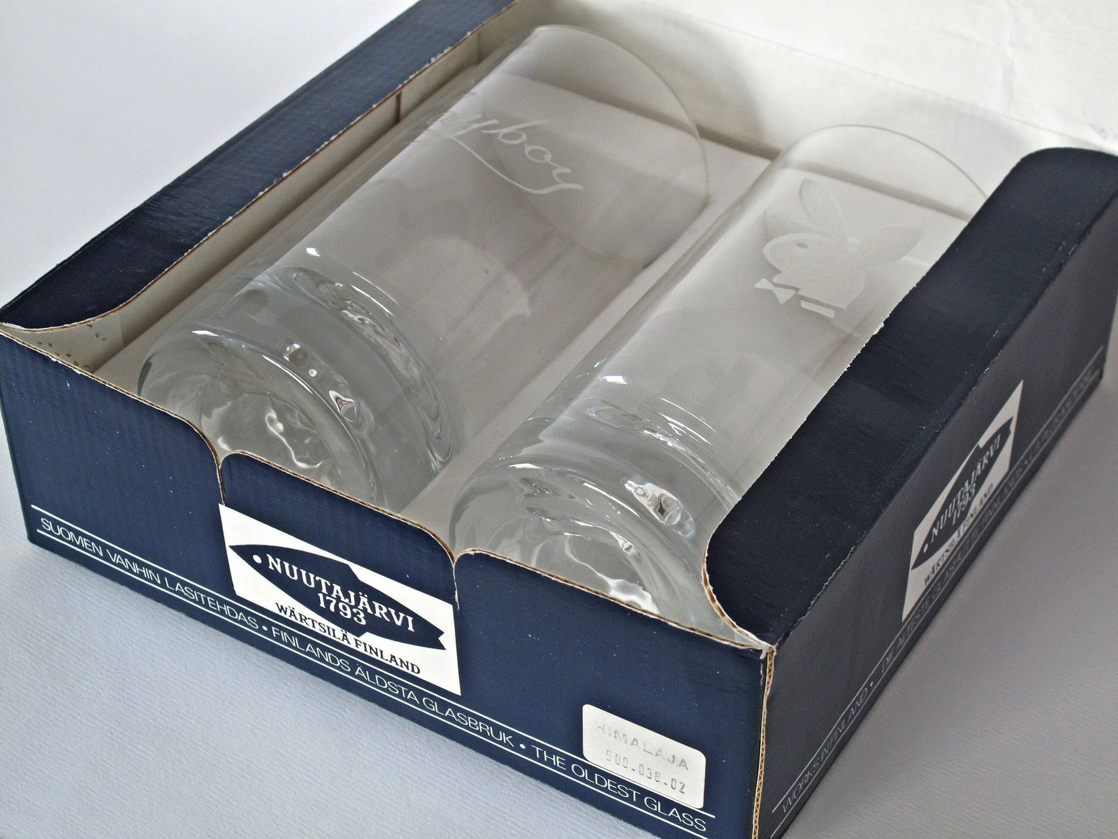 photo furniture Nuutajarvi Himalaja Glasses By Björn Weckström With Playboy Logo   Playboy Glasses