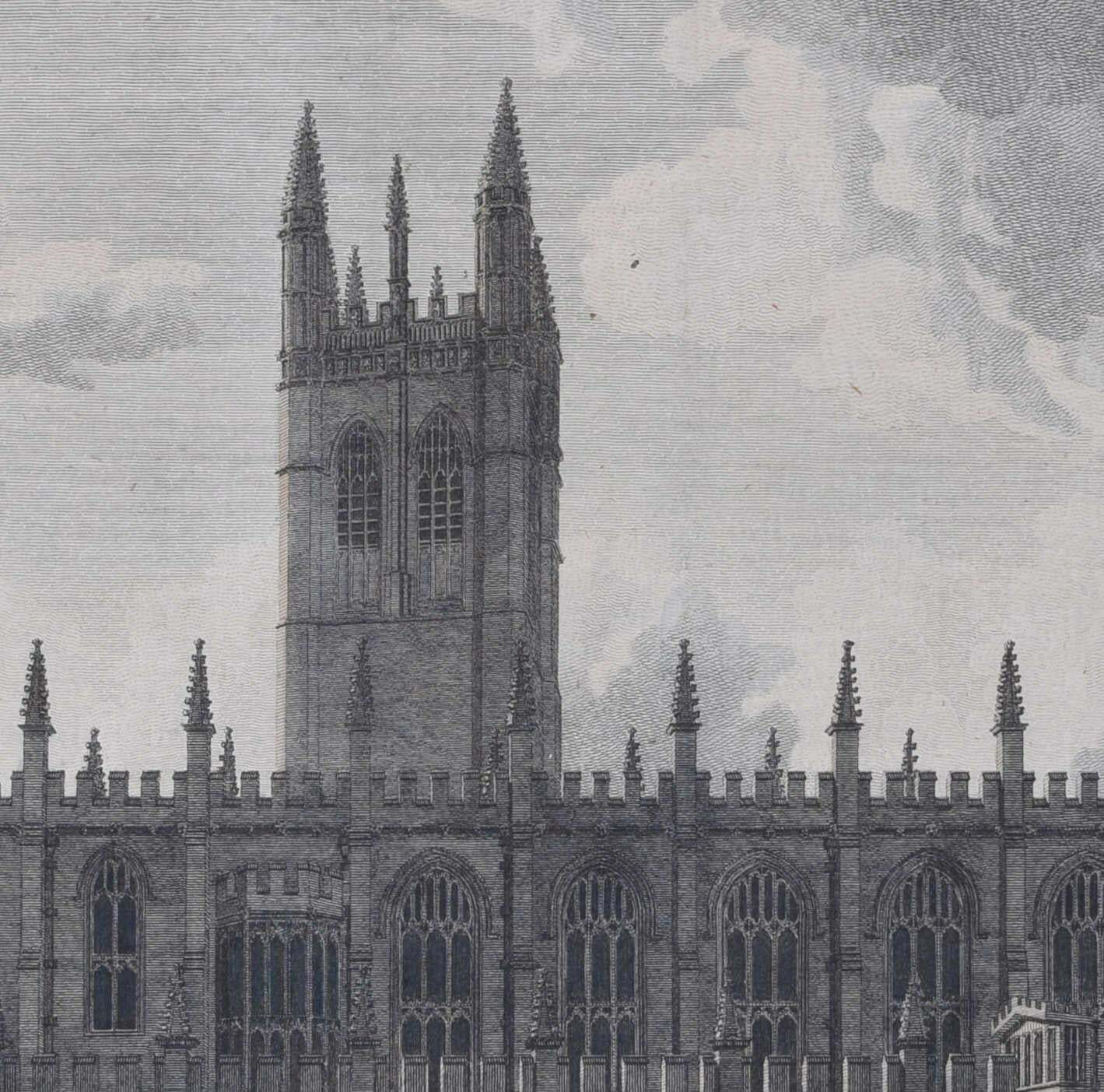 Michael Angelo Rooker Magdalen College Oxford Almanack Engraving By Michael Angelo Rooker 1778 photo Art