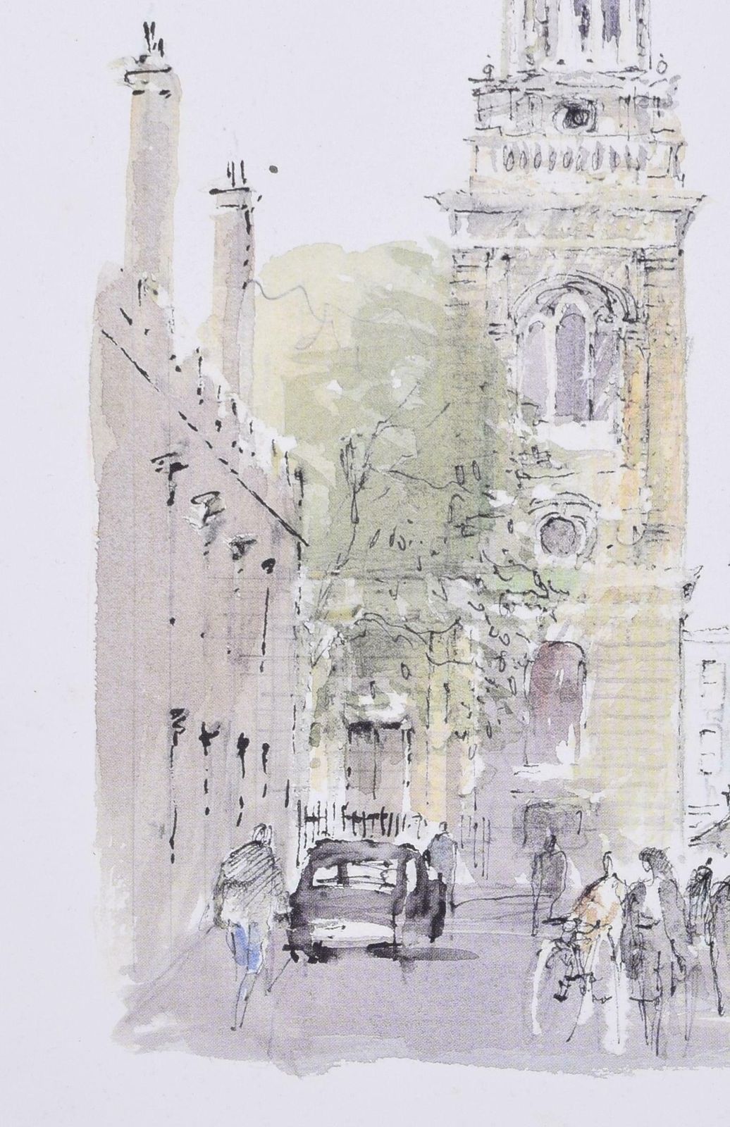 Hugh Casson Lincoln College, Oxford Lithograph By Hugh Casson 1989 photo Art