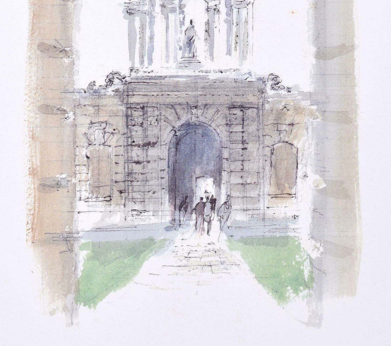Hugh Casson The Queen's College, Oxford Lithograph By Hugh Casson 1989 photo for sale