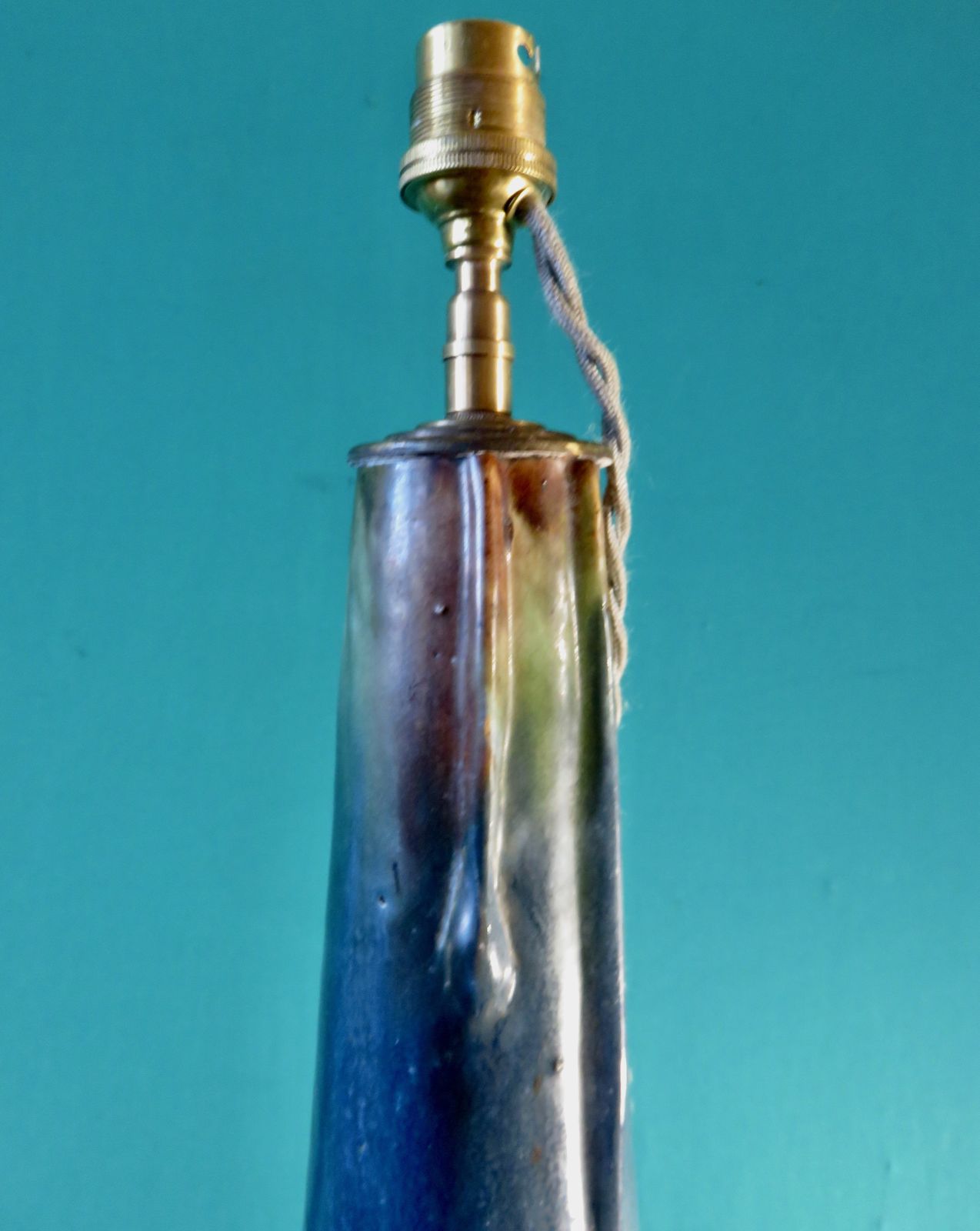 High Table Lamp In Art Nouveau Sandstone, With 3 Handles. France 1920 photo vinterior