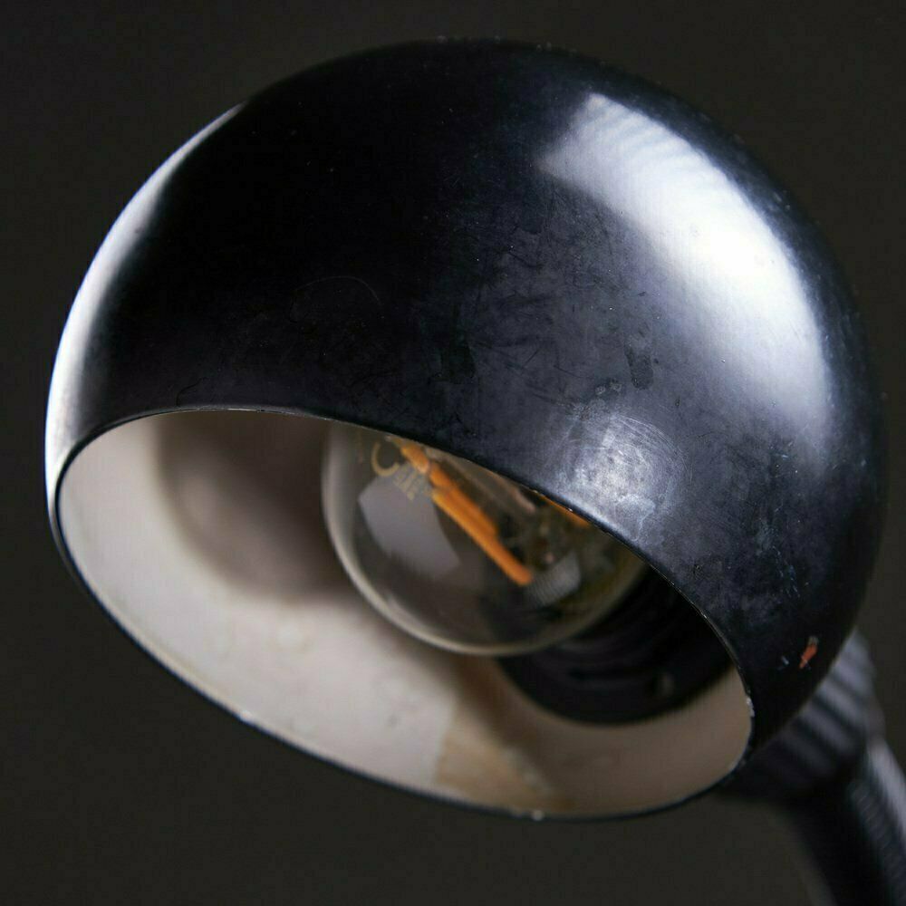 Matte Black Table Lamp With Spherical Hood 1980s photo buy