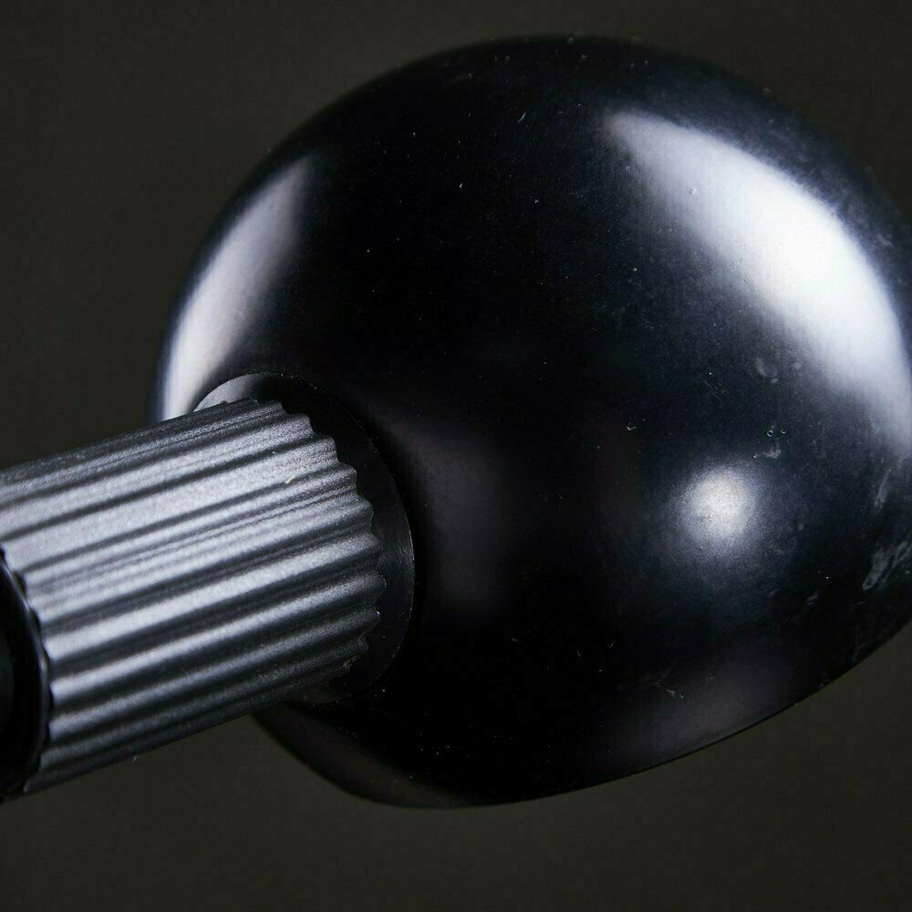Matte Black Table Lamp With Spherical Hood 1980s photo vintage