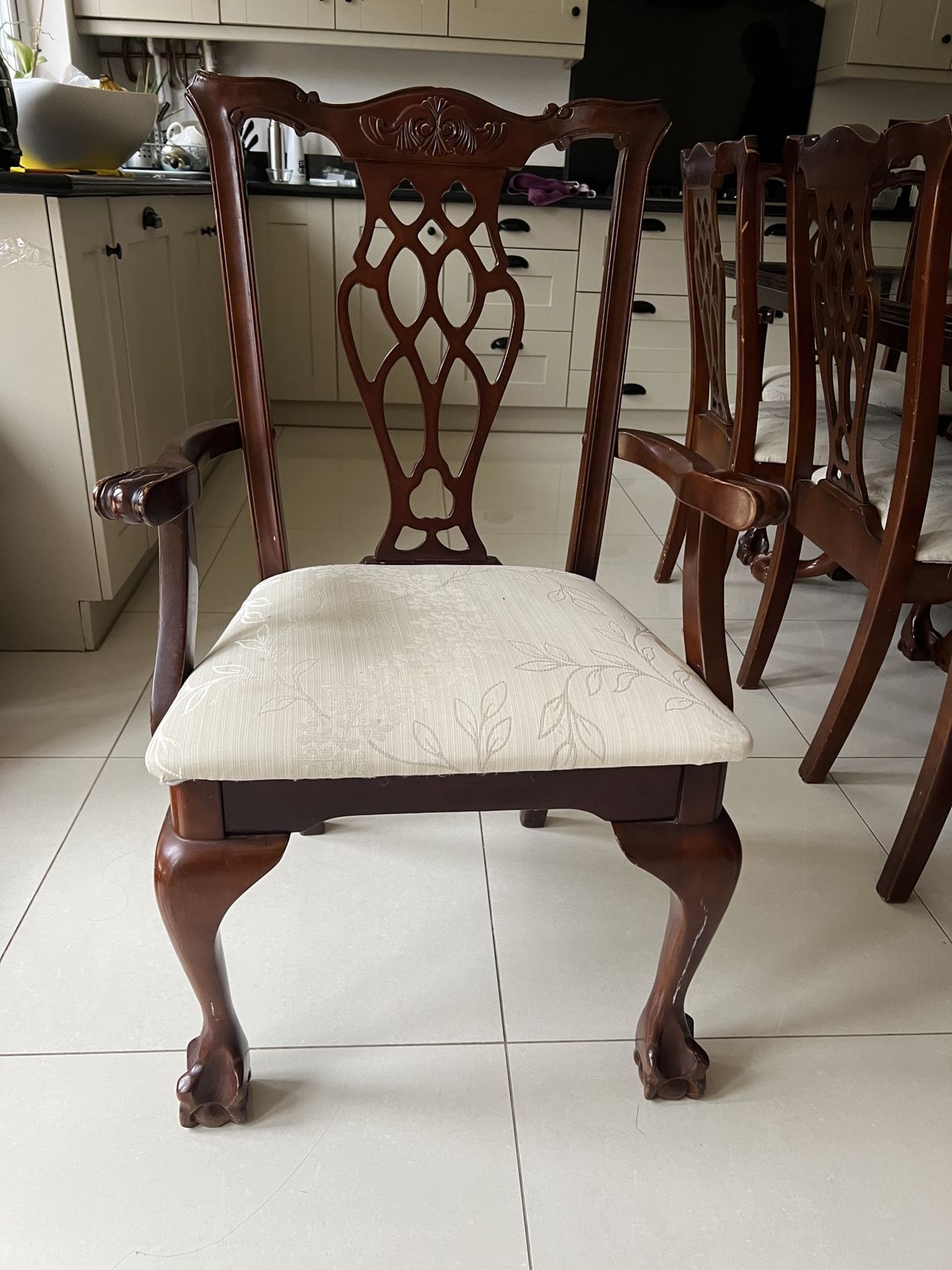 Furniture Regency Dining Table And Chairs   Full Set   8 Chairs   2 With Arms, 6 Without Arms   Deep Mahogany photo
