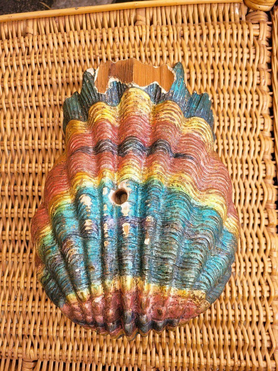 photo for sale Venetian Moor With Shell, Carved Wood, 19th Century