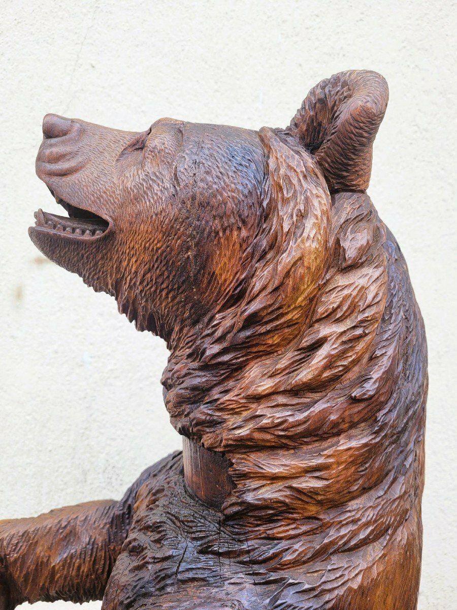 Home Decor Black Forest, Bear Umbrella Stand, Late 19th Early 20th Centuryflag photo