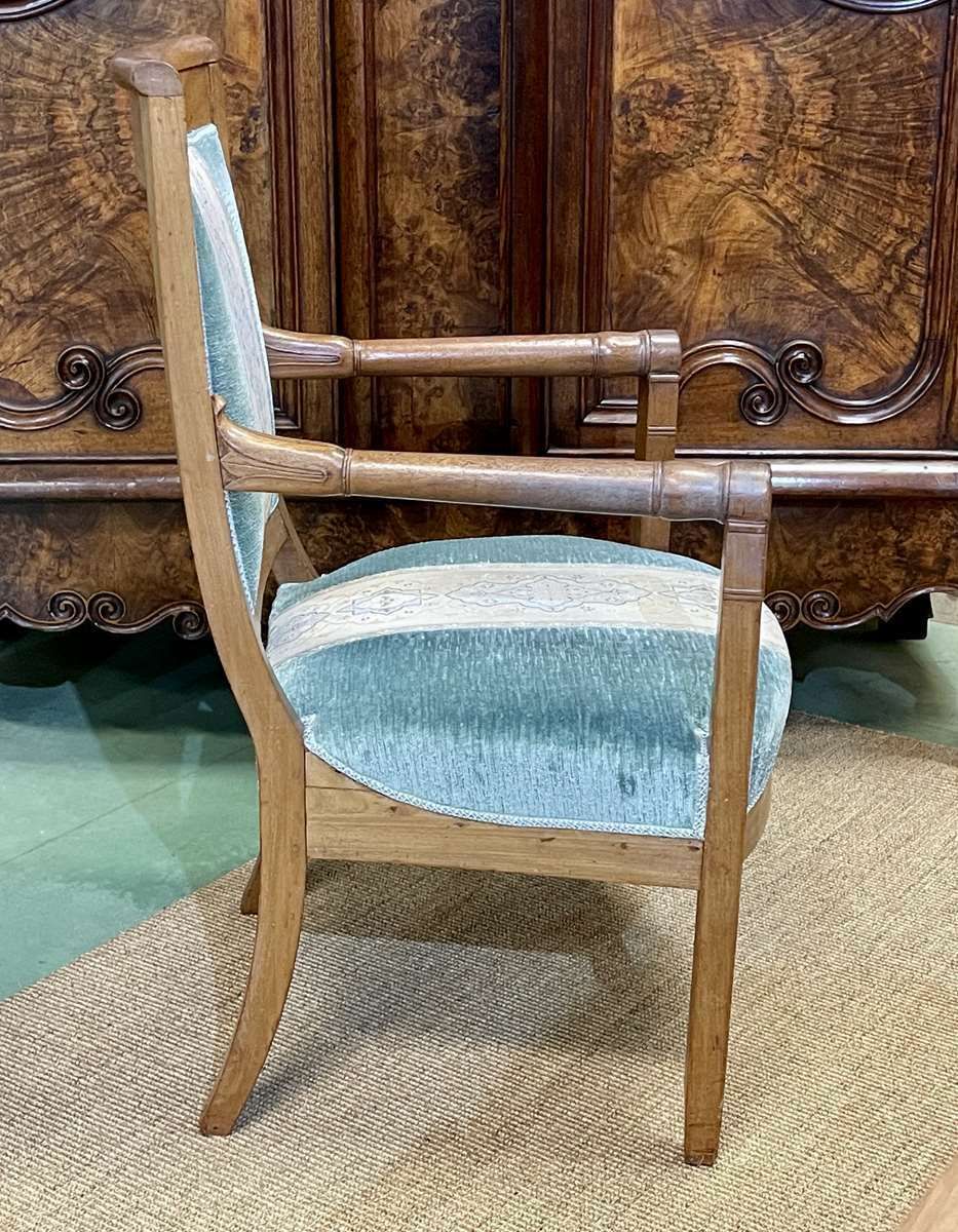 Furniture Restoration Period Armchair In 19th Century photo