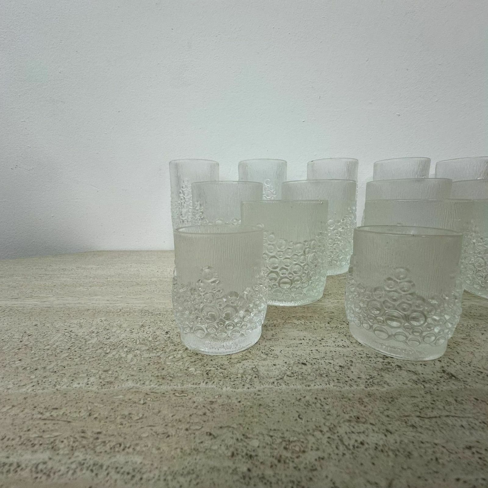 Set Vintage Drink Glasses Finnish Glass , 1970s photo 184.0