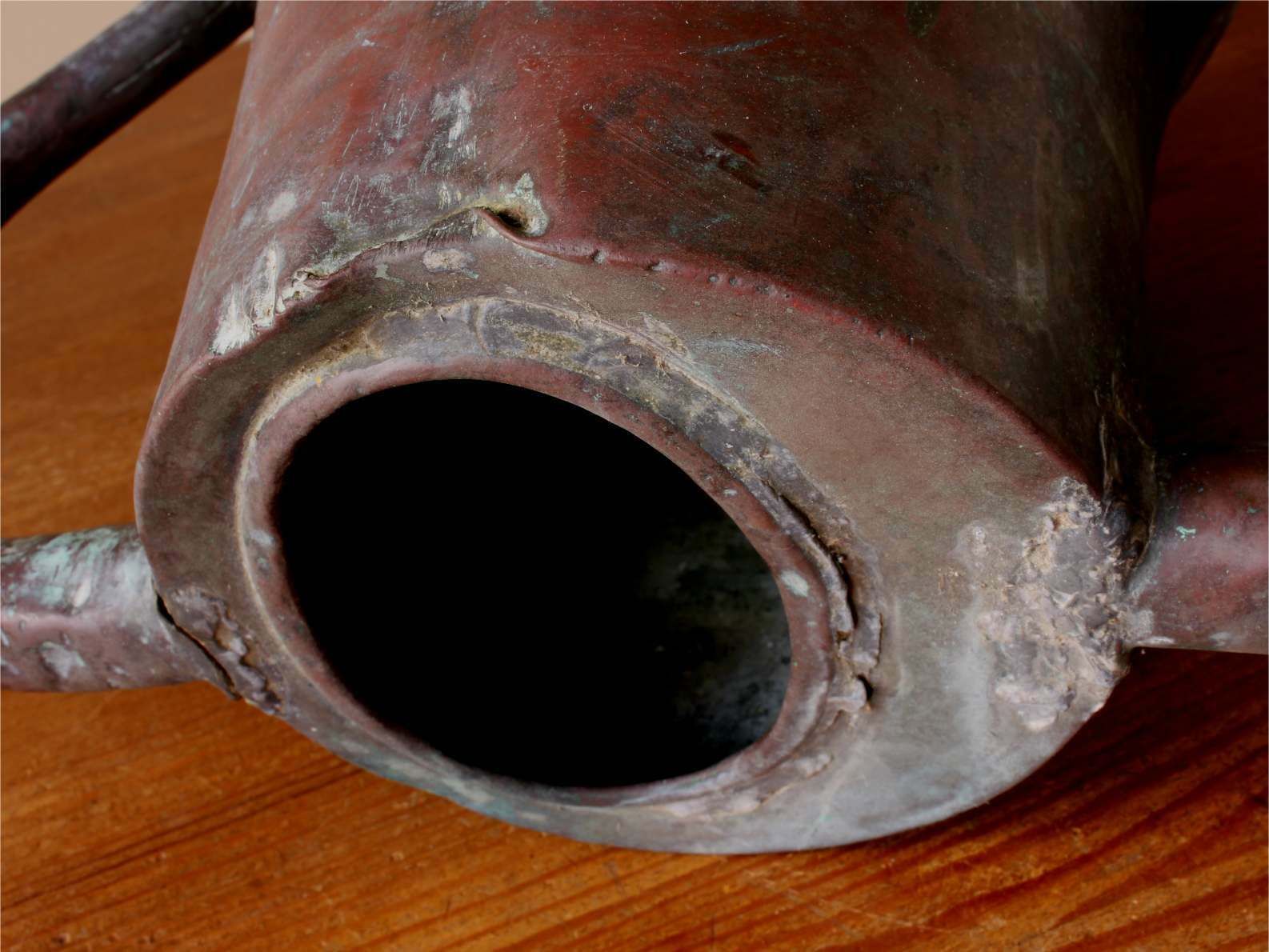 495.0 Beautiful Large Rose French Copper Arrosoir. Garden Watering Can. C1800. photo