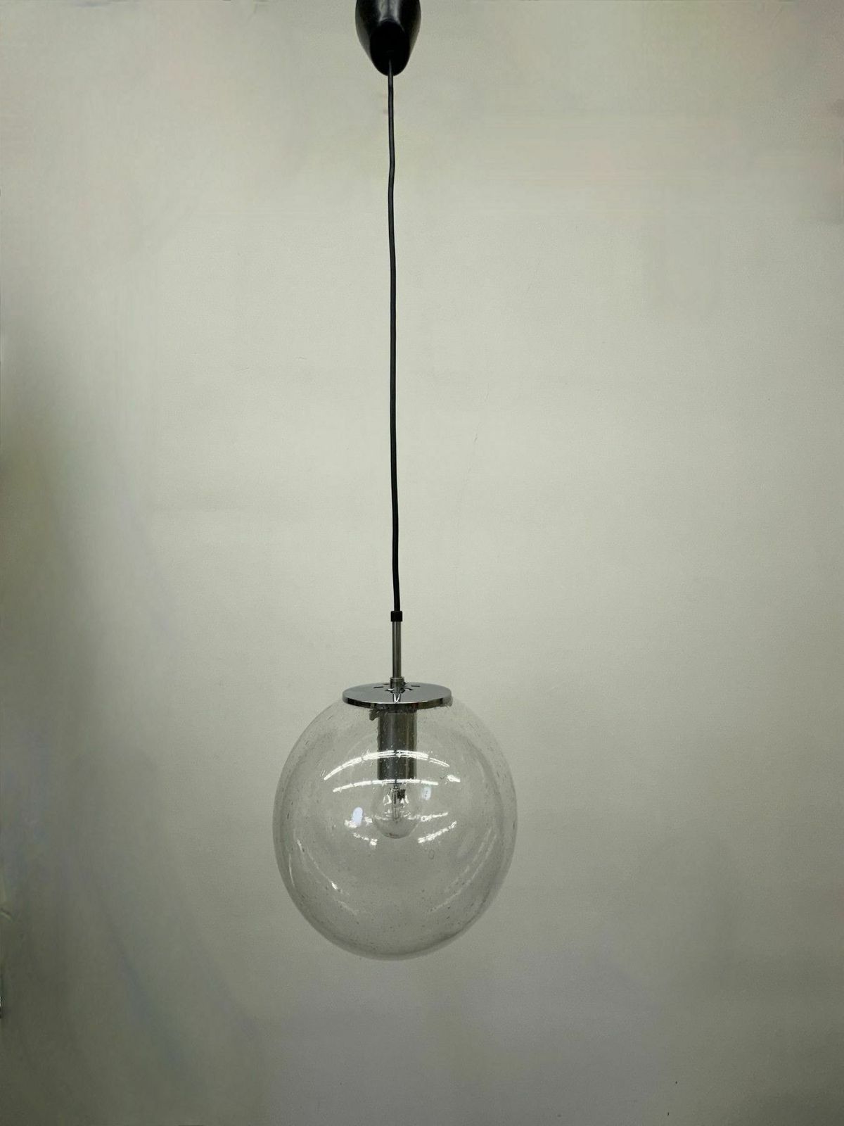 Large Limburg Glashütte Hanging Lamp Globe 1970s Germany photo 368.0