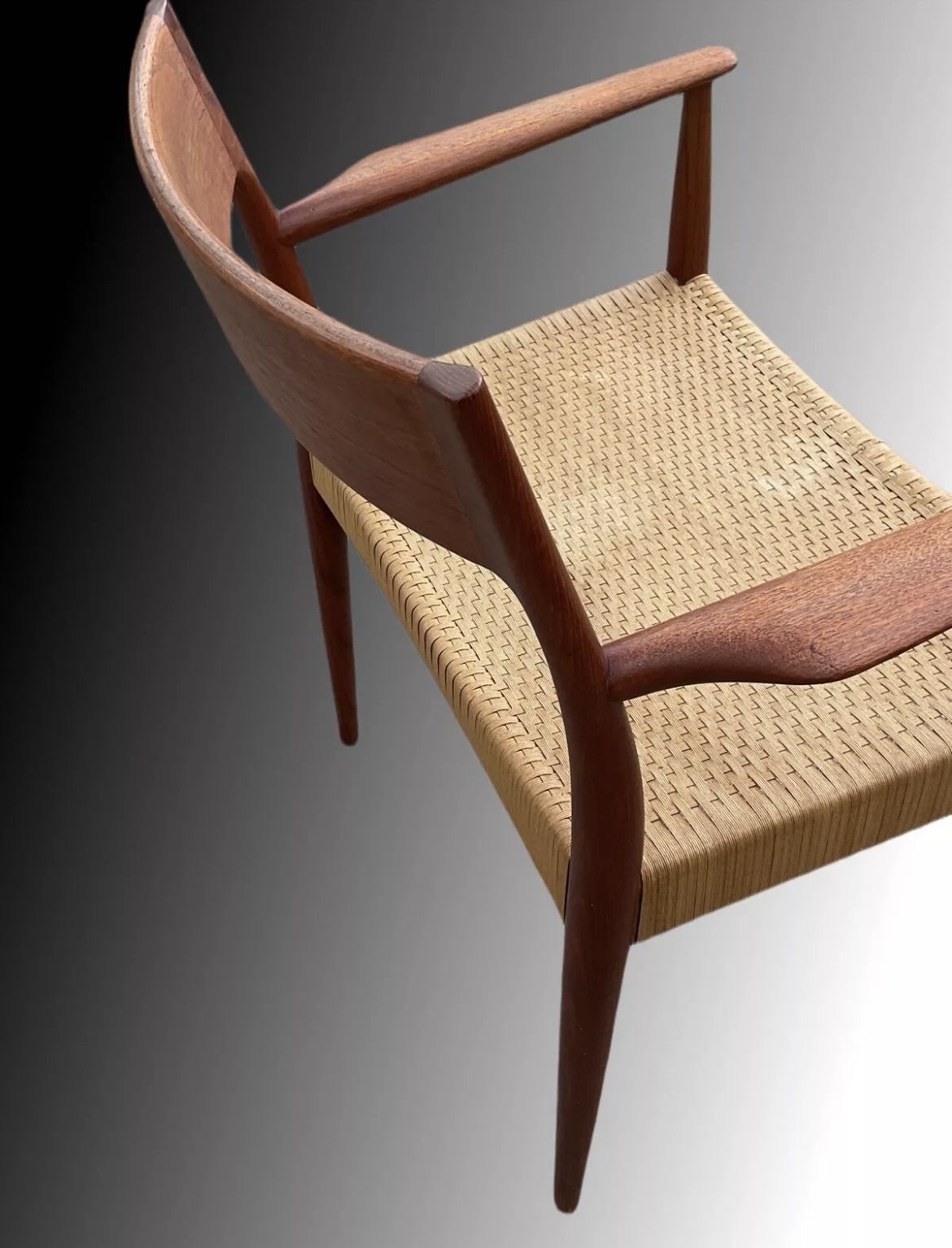 Danish Modern Chair By Enjar Larsen & Bender Madsen For Willy Beck, Mid Century Style photo vinterior
