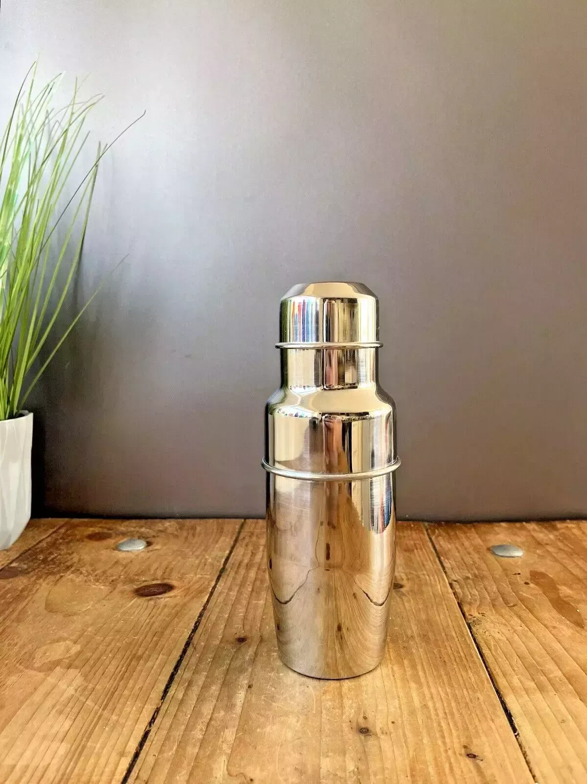 Superb Italian Designer 70's Pran Inox Plated Steel Cocktail Shaker Bar Cabinet photo furniture