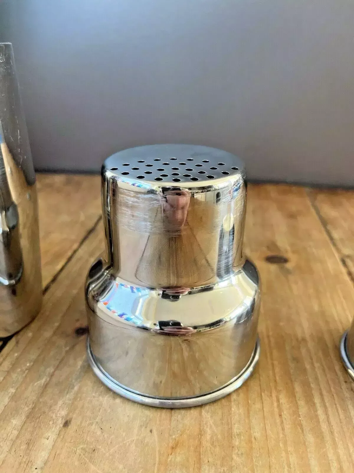 Superb Italian Designer 70's Pran Inox Plated Steel Cocktail Shaker Bar Cabinet photo buy
