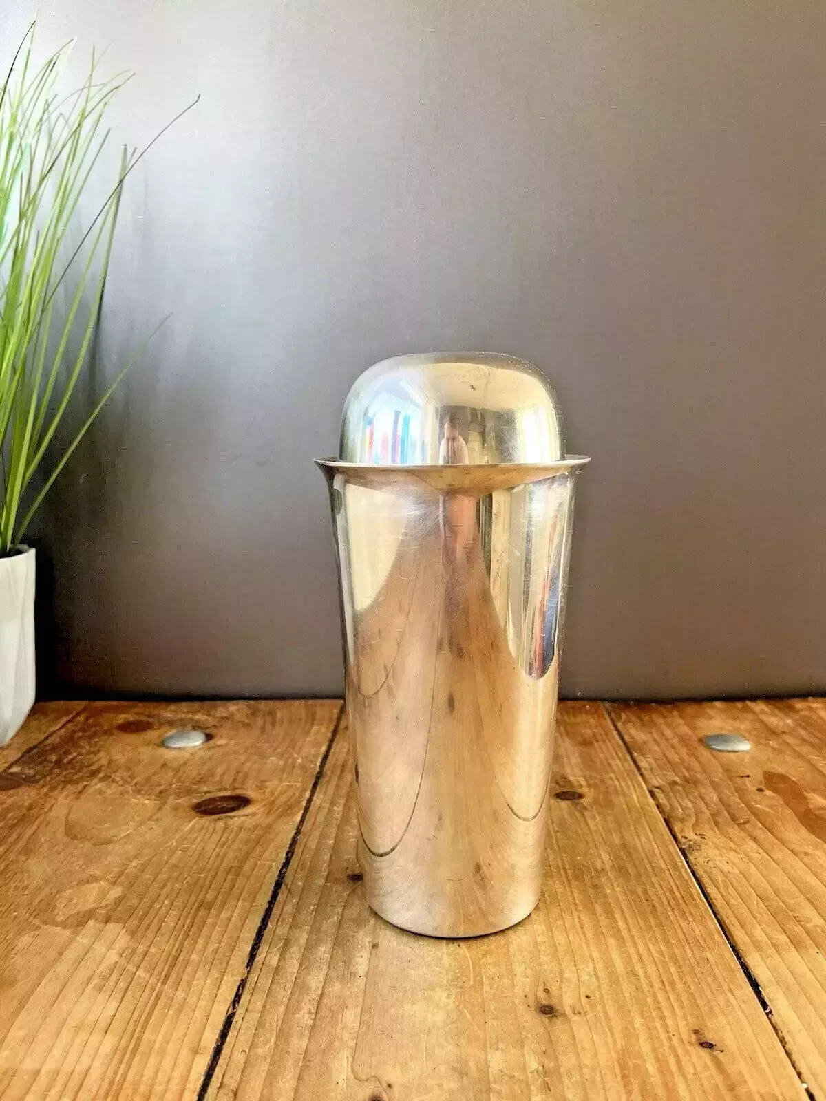 Swedish Art Deco Gab Streamline Silver Plated Cocktail Shaker Bar Cabinet Gense photo Home Decor