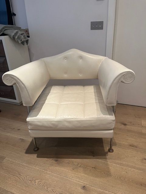 Poltrona Frau Hydra Armchair Off White 01sc Leather