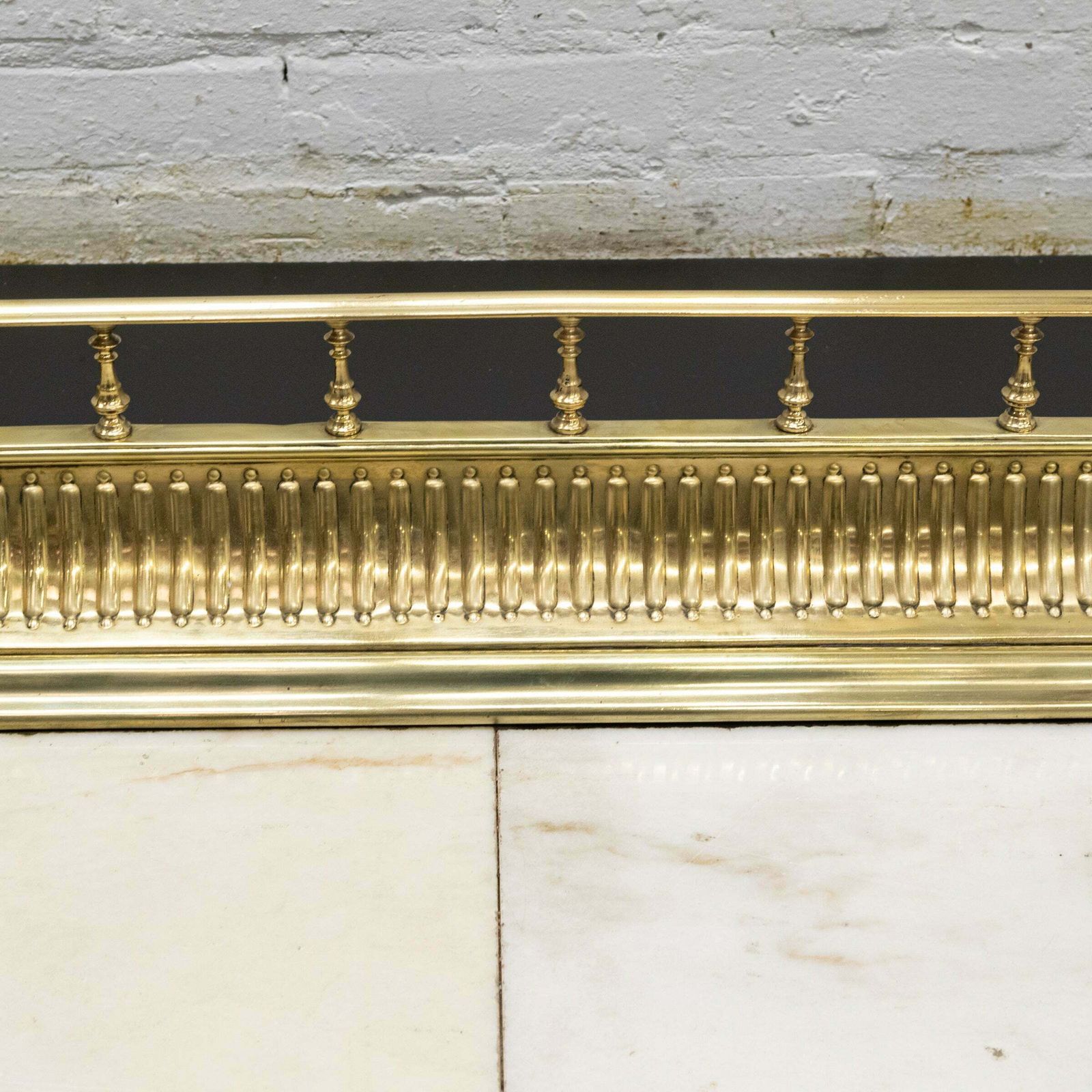 Antique Brass Fireplace Fender photo buy