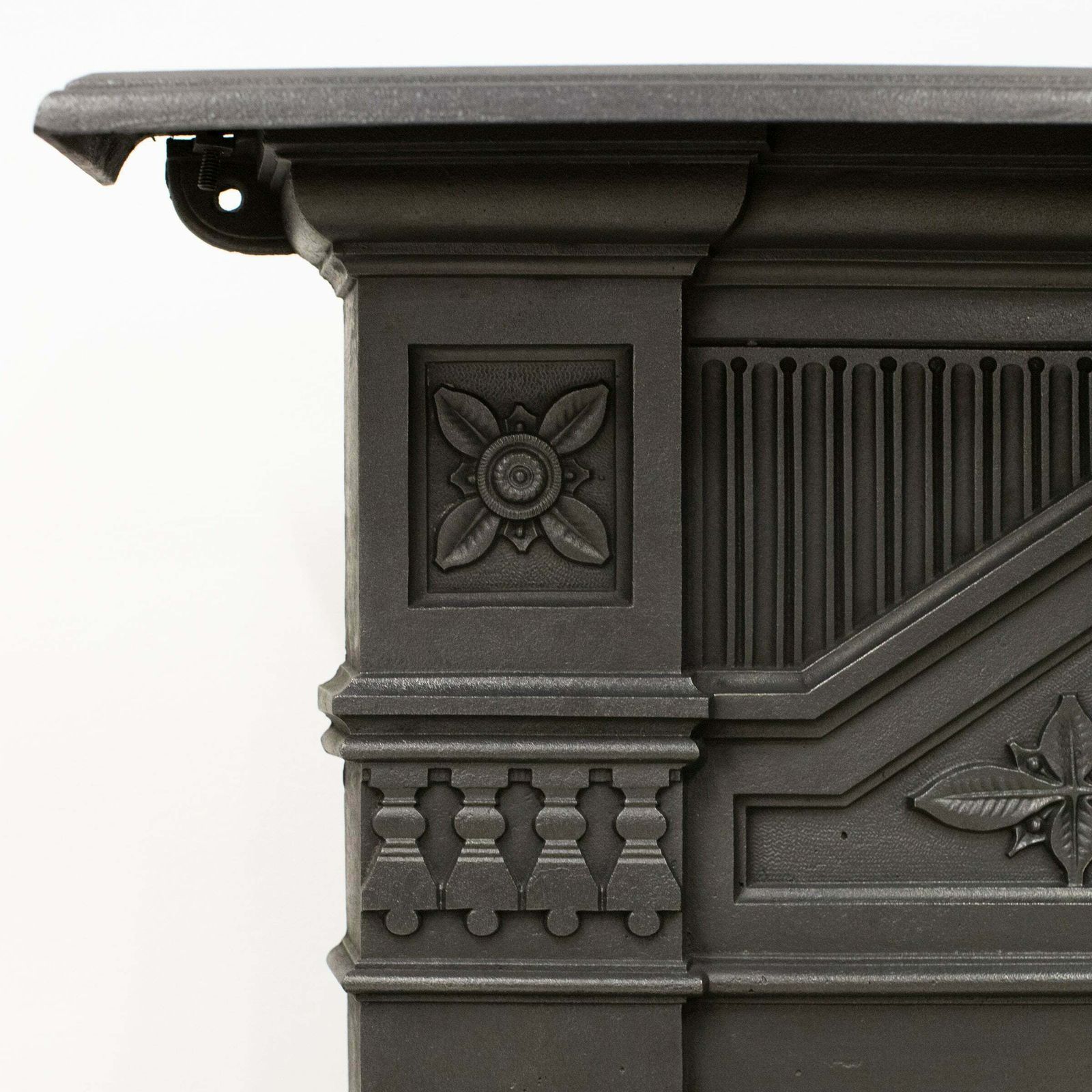 Antique Cast Iron Combination Fireplace With Sunflowers photo Home Fixtures