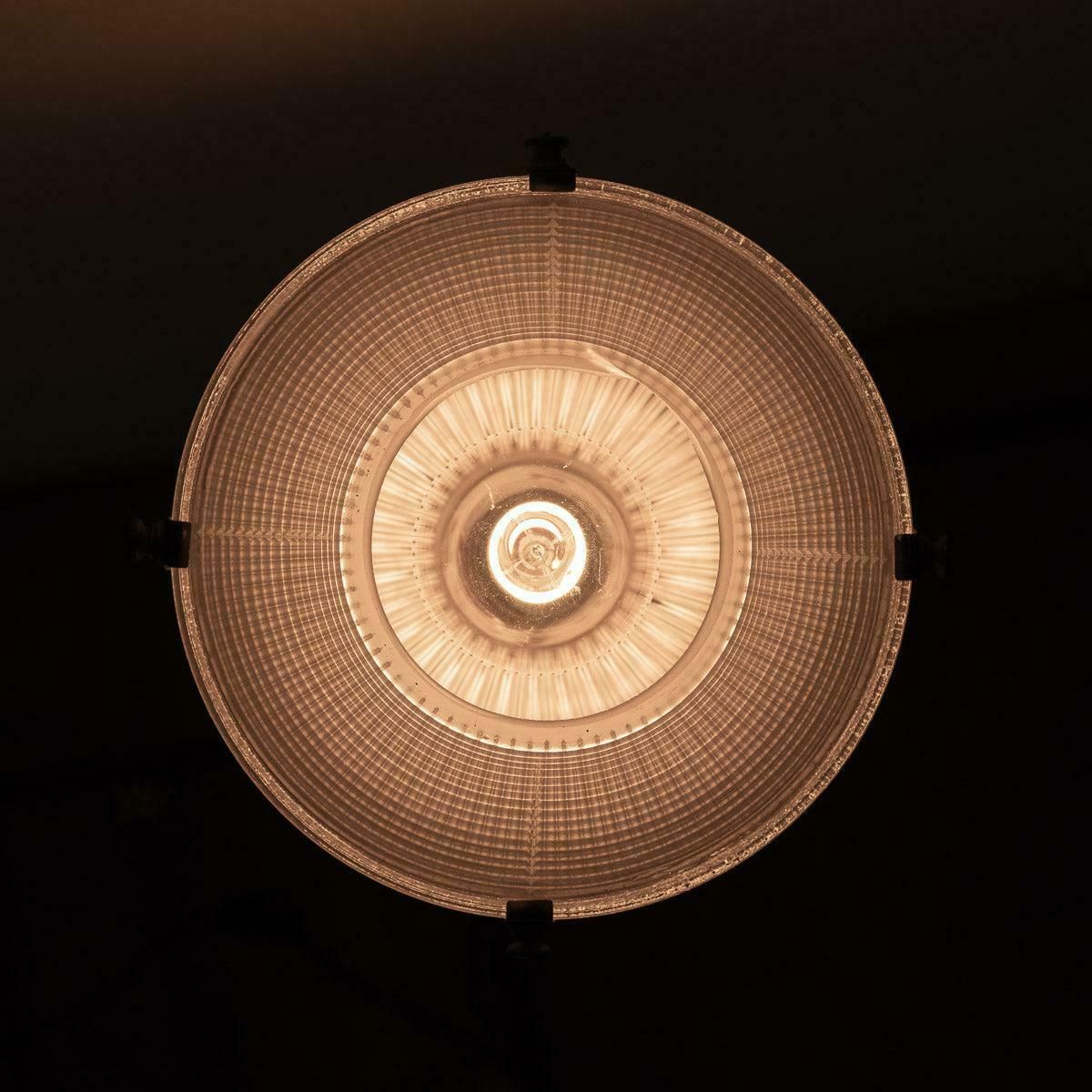 475.0 Small Reclaimed Holophane Two Part Pendant Light photo