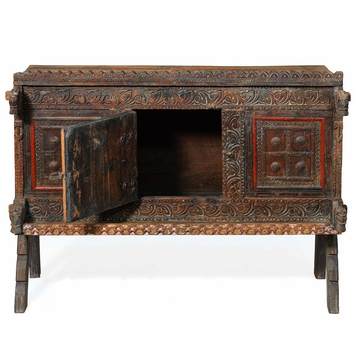 Antique Carved Wooden Damchiya photo furniture