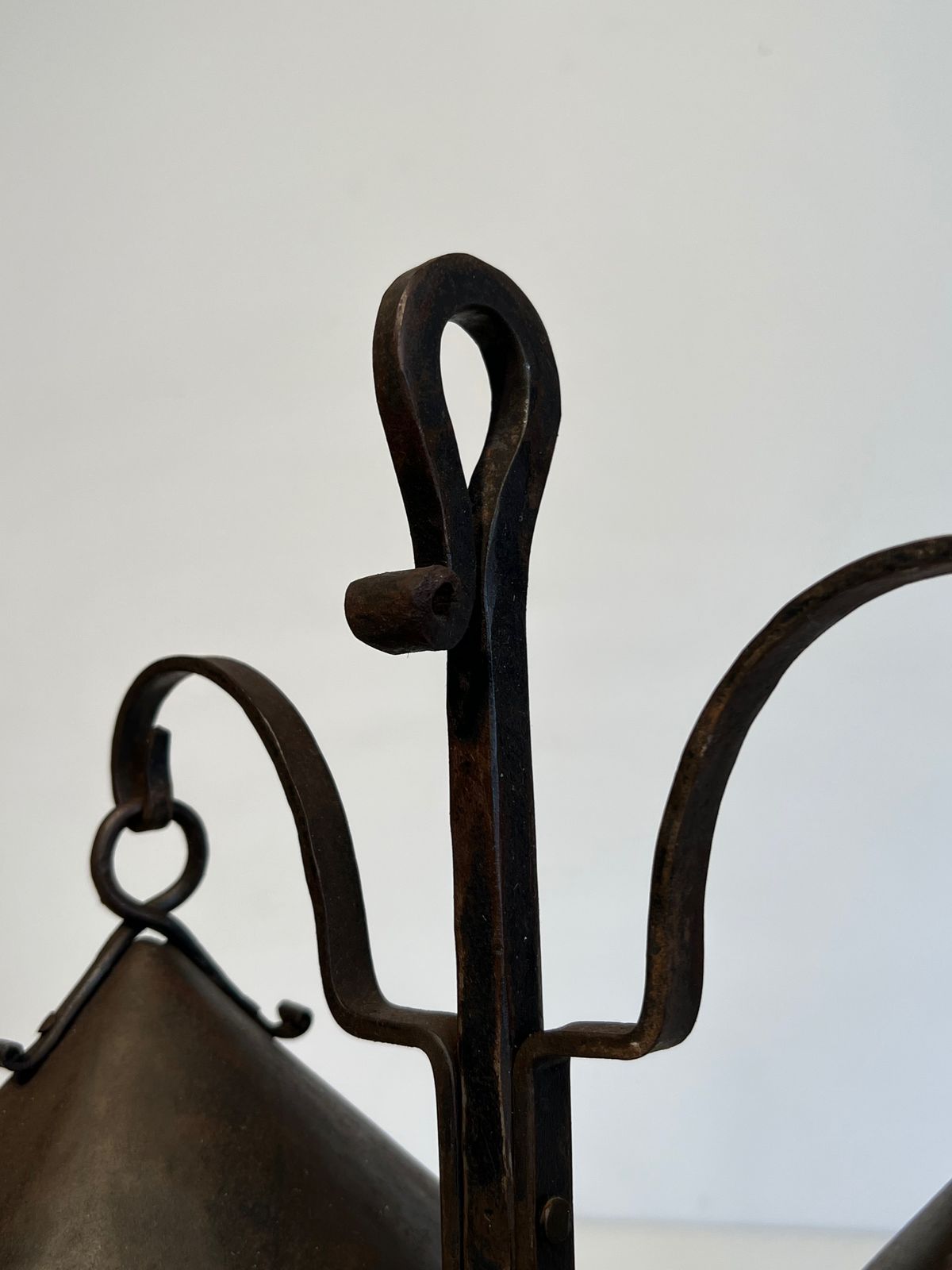 Wrought Iron Candelabra With 2 Lights photo vintage