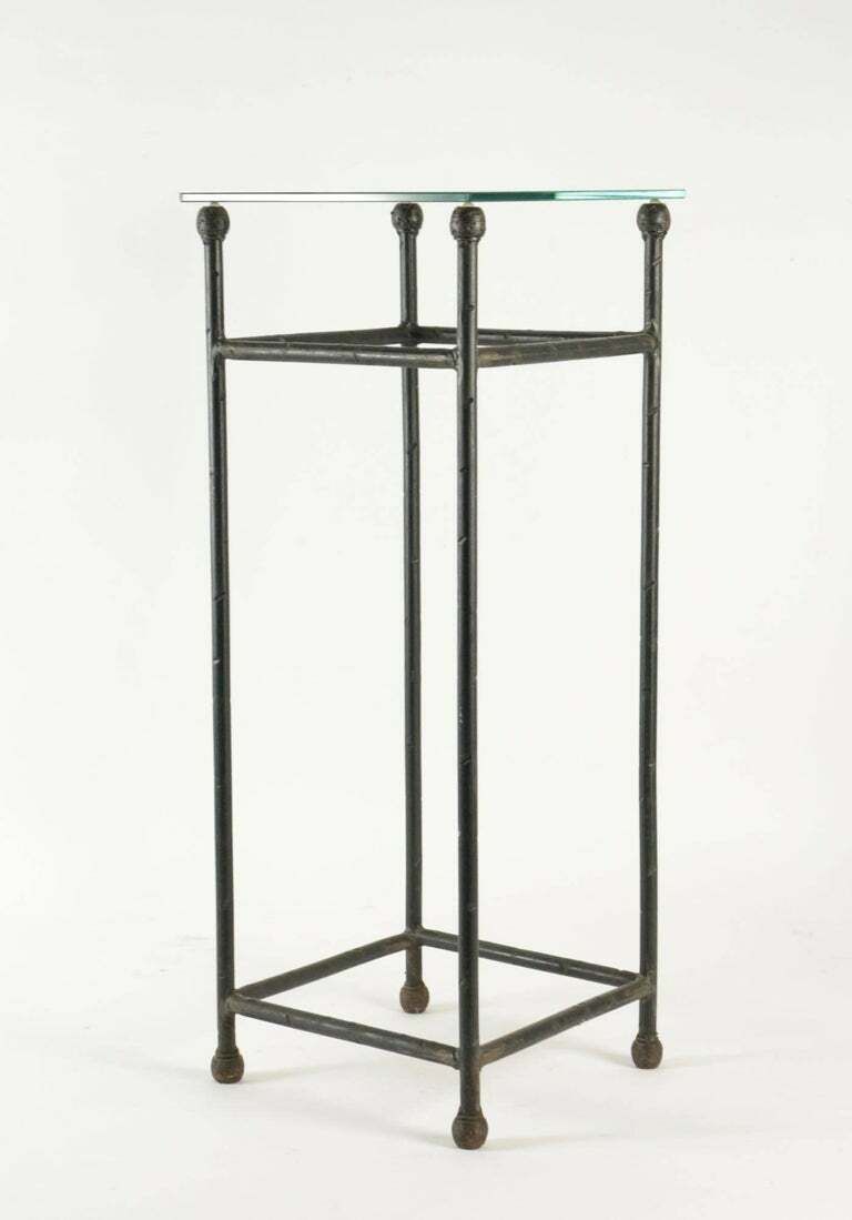 Two Consoles In Wrought Iron Under Glass In An Industrial Style 20th Century photo buy