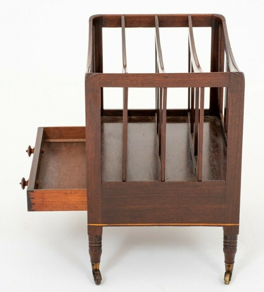 photo furniture Mahogany Canterbury Antique Paper Magazine Rack