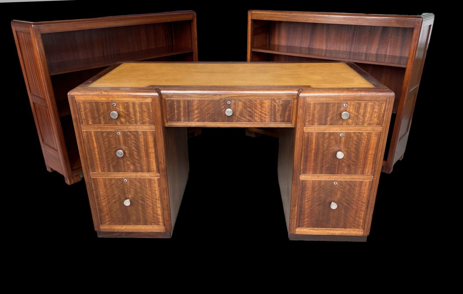 Furniture Pair Of Art Deco Bookcases By Betty Joel photo