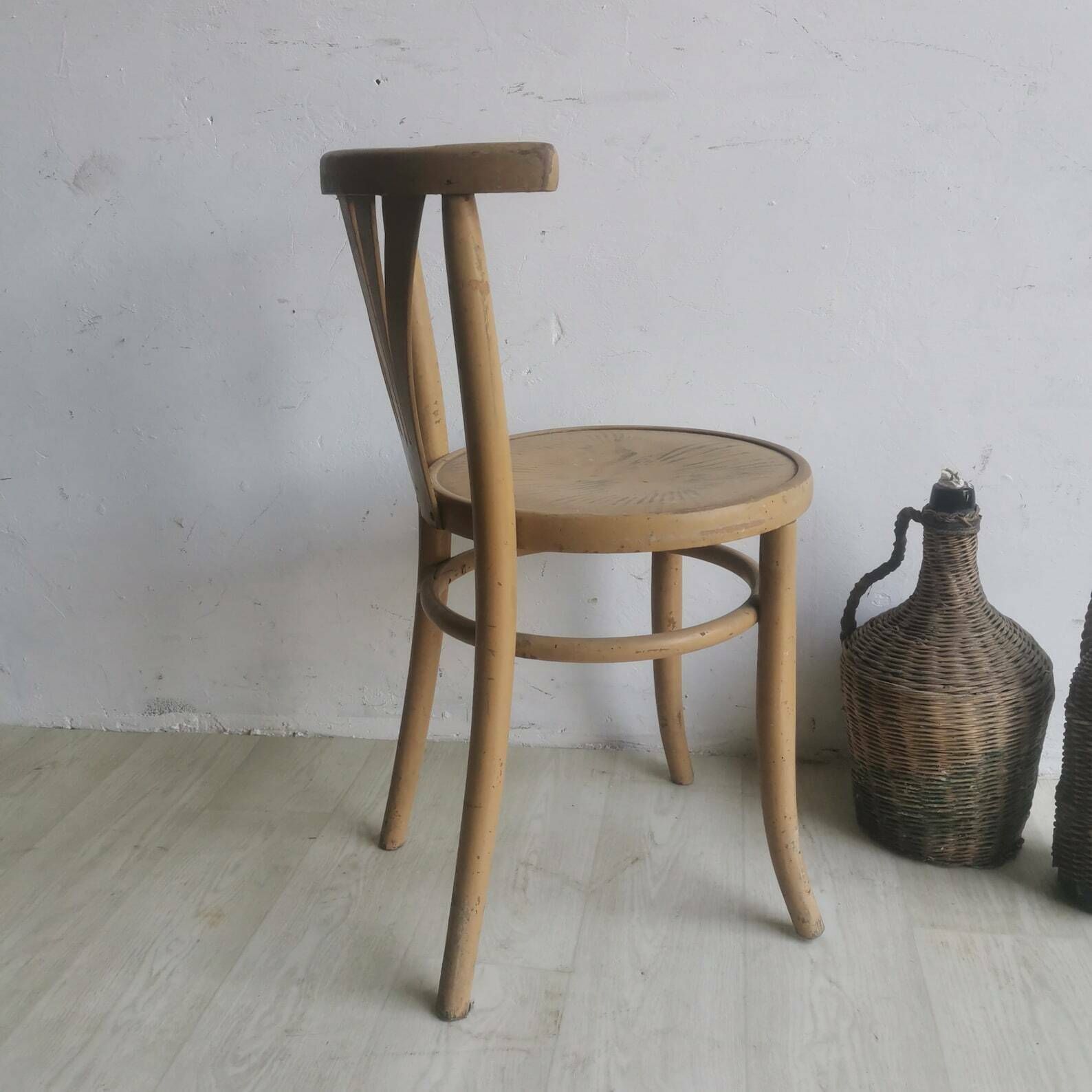 Antique Thonet Style Chair: 1890s Austrian Elegance Solid Elm Wood| Reclaimed From Budapest Tea House| Timeless Art For Your Home Décor photo 144.0