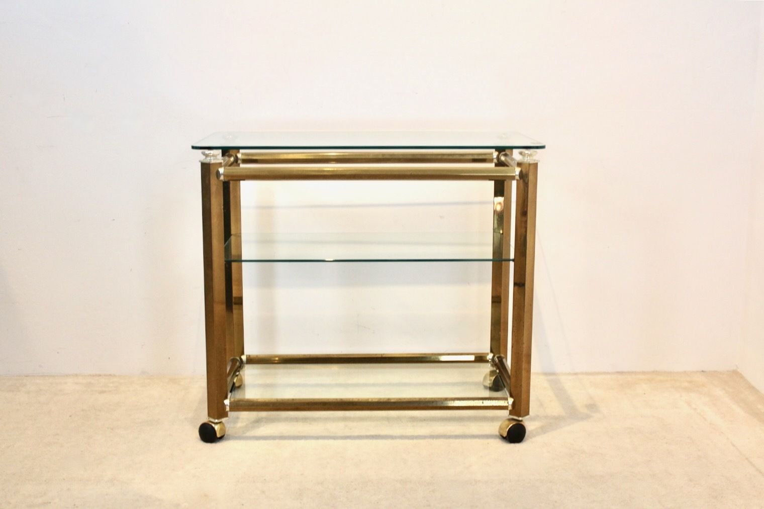 3097.0 Gio Ponti & Terenghi Brass And Nickel Bar Cart, Italy photo
