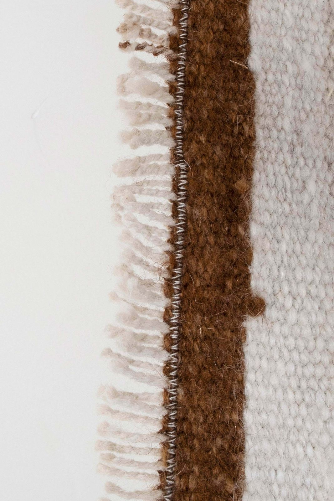 Vintage Cream Brown Herki Runner 2'8" X 12'4" photo buy