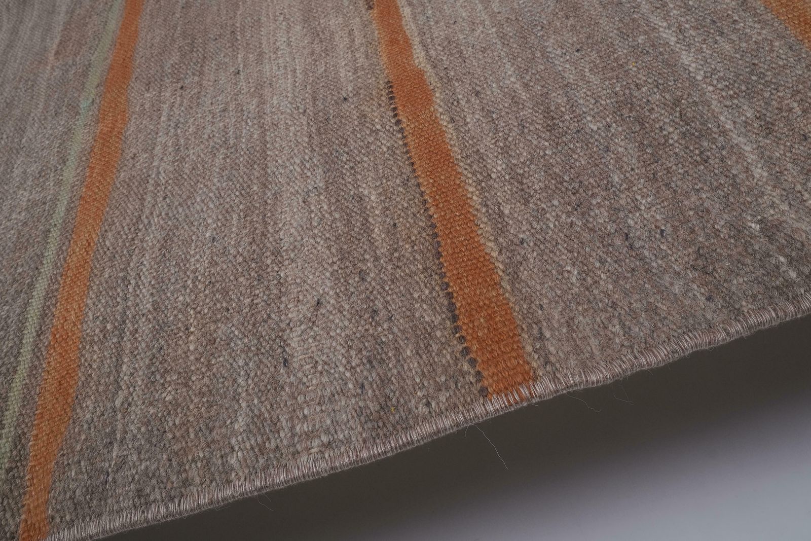 photo for sale 1960s Vintage Gray Turkish Hemp Kilim Runner 2'4'' X 9'12''