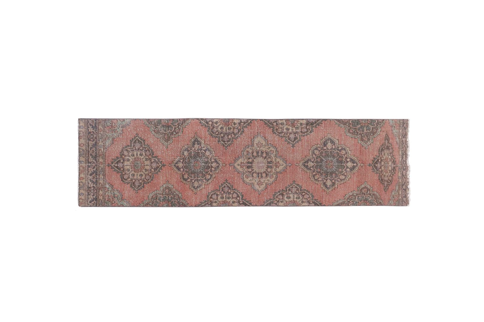 1960s Vintage Turkish Hand Knotted Runner 3'2'' X 11'11'' photo furniture