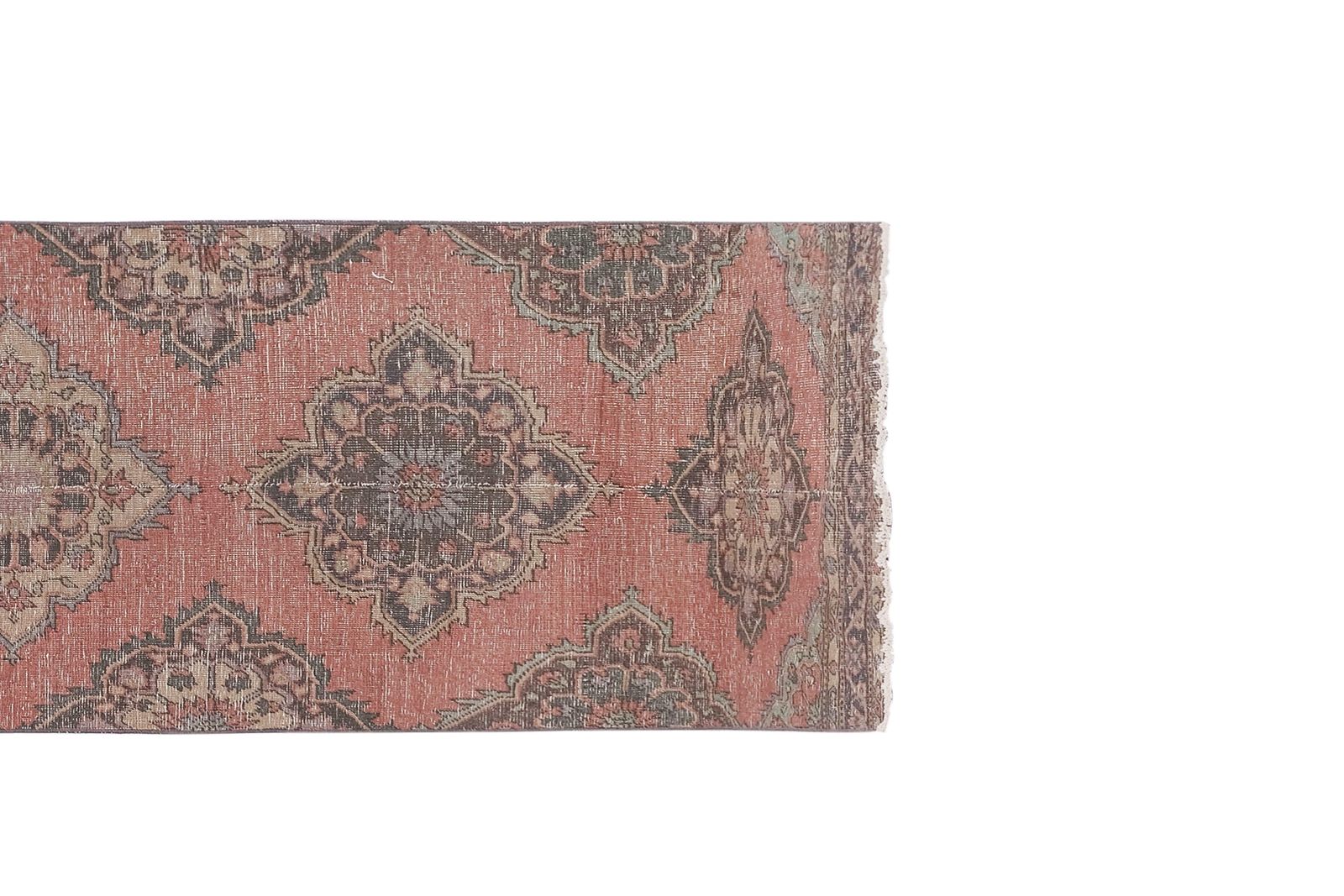 1960s Vintage Turkish Hand Knotted Runner 3'2'' X 11'11'' photo for sale