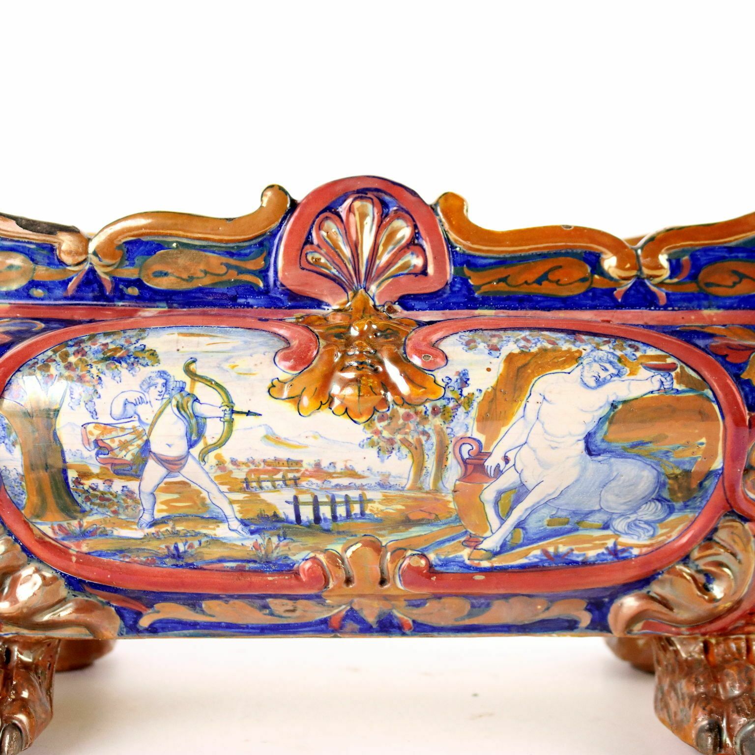 Fioriera In Maiolica Manifattura Alfredo Santarelli Gualdo Tadino photo Home Decor