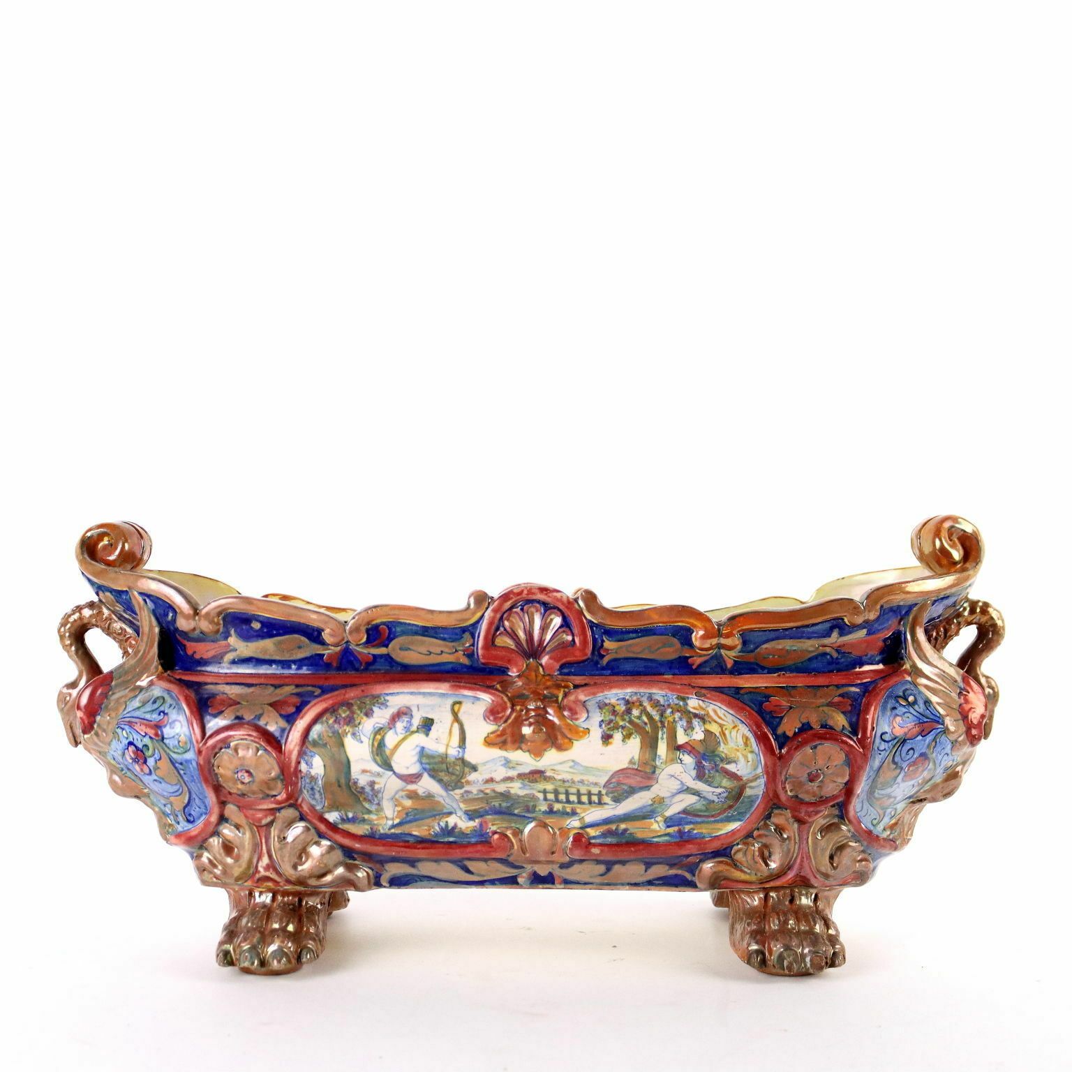 Fioriera In Maiolica Manifattura Alfredo Santarelli Gualdo Tadino photo buy