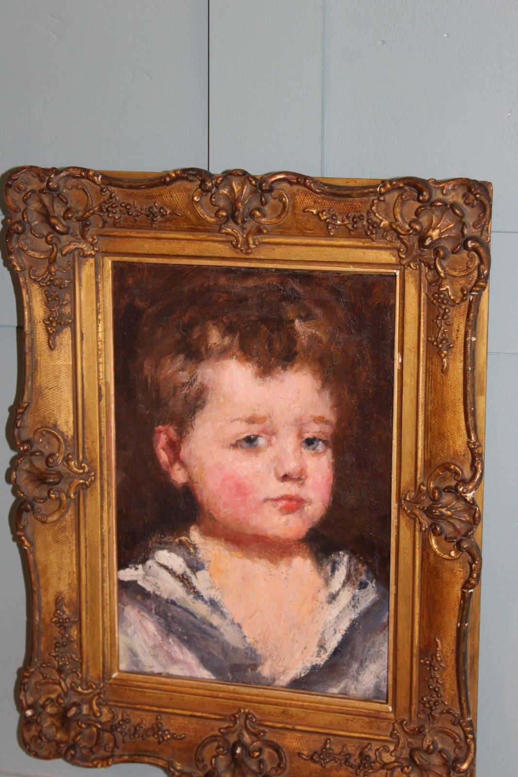 Early 20th Century American Portrait – ‘Sailor Boy Mick’ – Oil On Canvas