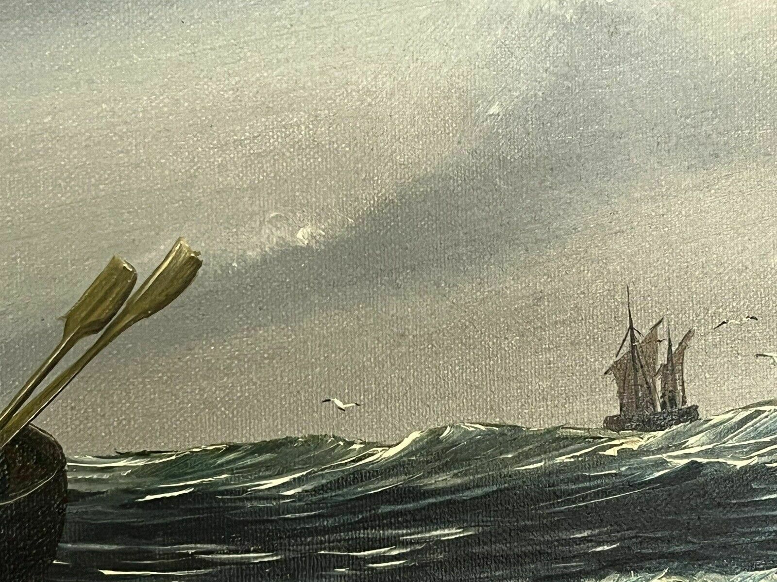Maritime Painting , Signed Oil On Canvas :  Morley Wescomb photo vinterior