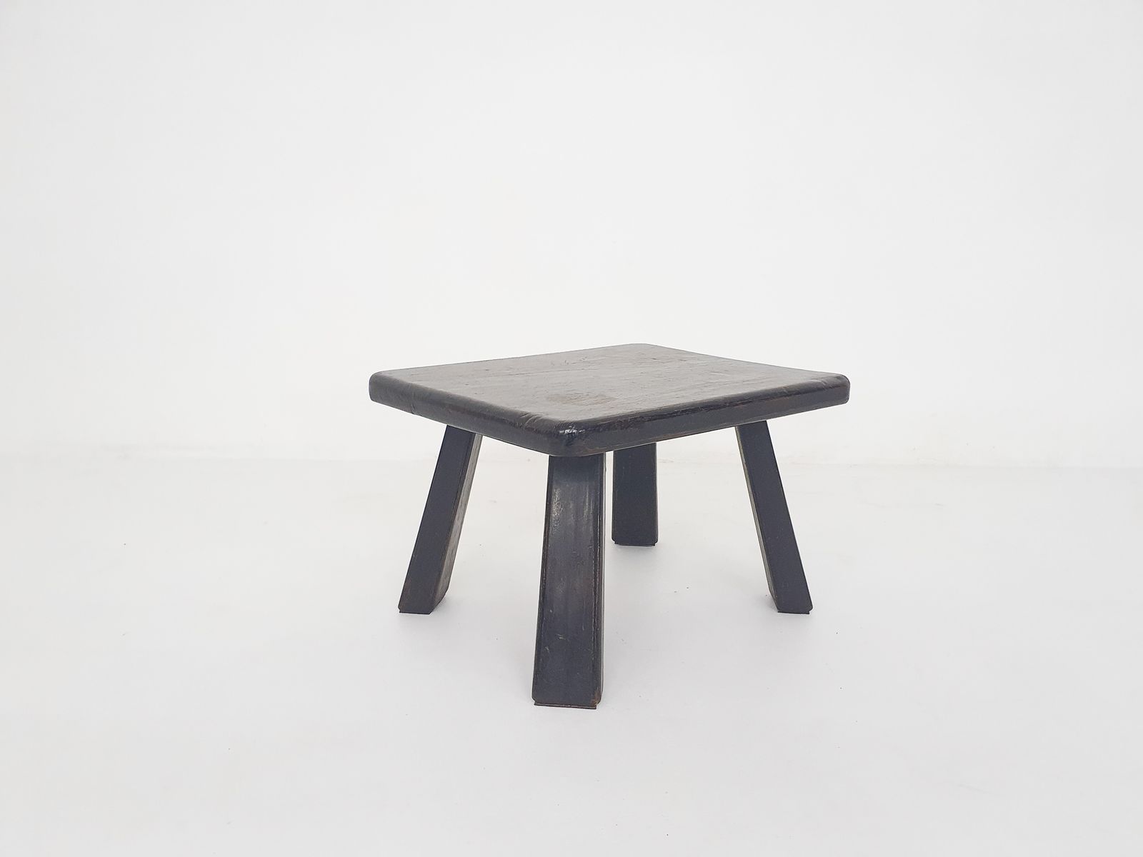 Massief Eiken Bijzettafel In Wabi Sabi Stijl, Nederland, Ca. Jaren 1970