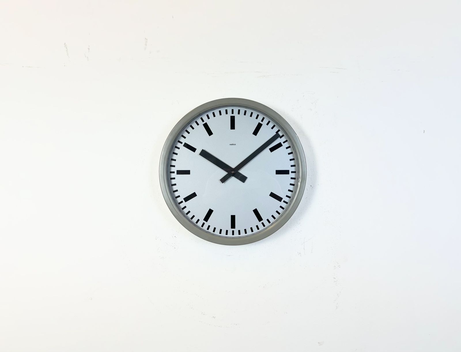 Home Decor Grey Industrial Station Wall Clock From Nedklok, 1960 photo
