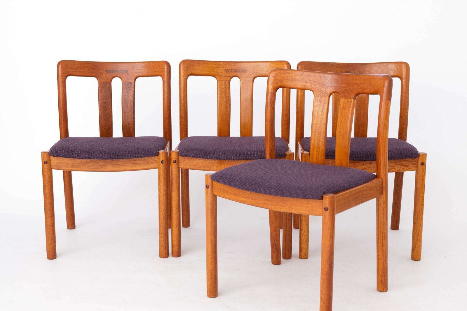 Set Of 4 Teak Vintage Chairs, 1960s, By Uldum, Denmark