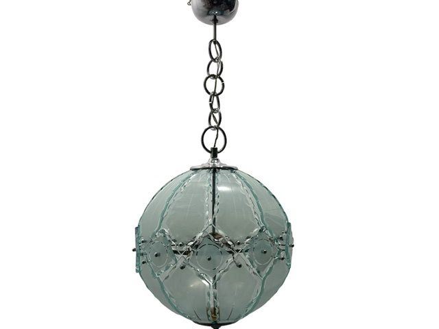 Large Bevelled Glass Sphere By Zero Quattro For Fontana Arte 1970’s photo furniture