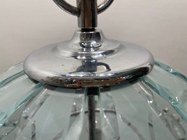 1990.0 Large Bevelled Glass Sphere By Zero Quattro For Fontana Arte 1970’s photo