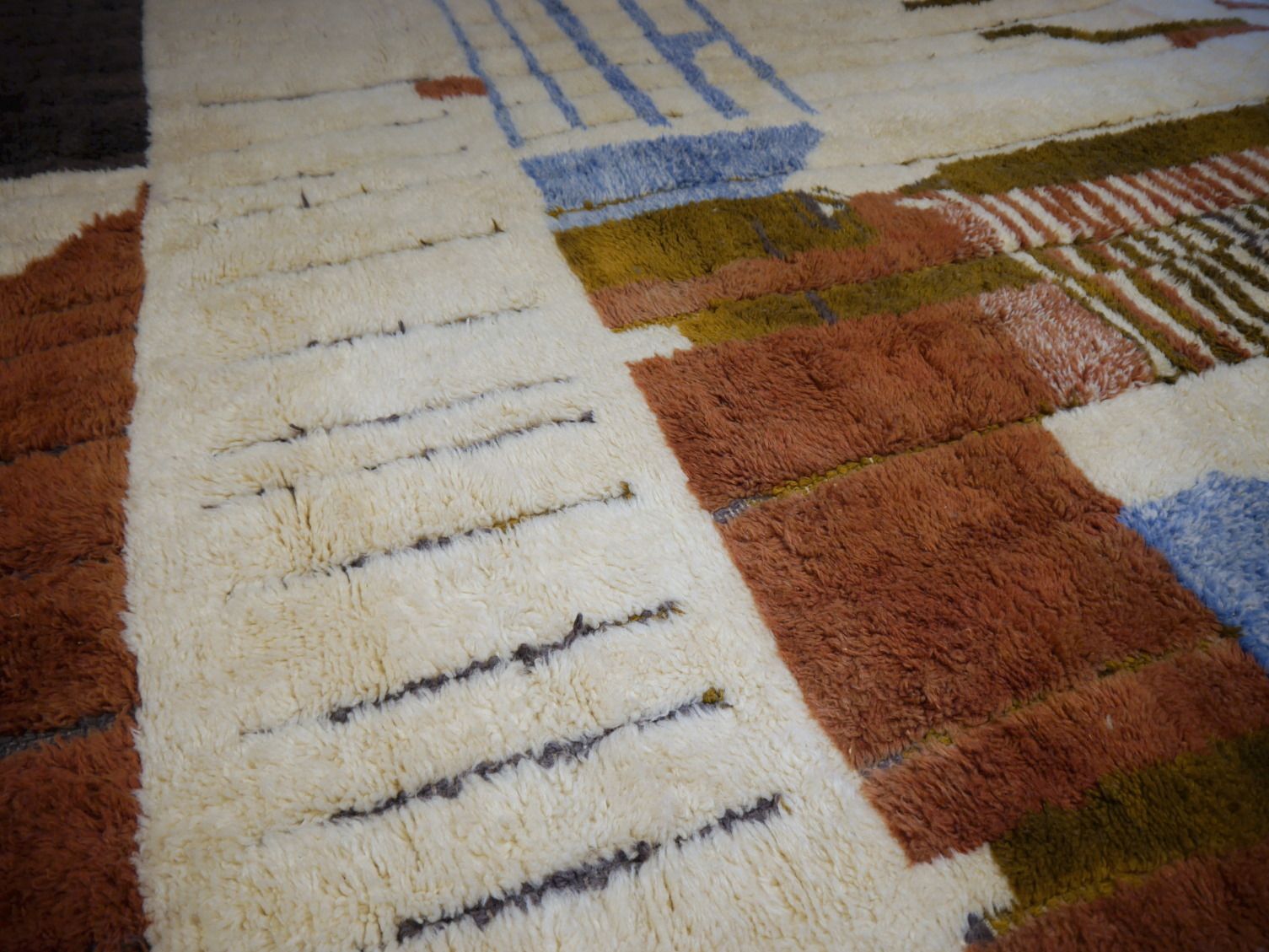 Vintage Beni Ourain Moroccan Berber Rug 12 X 9.2 Ft Mrirt Extra Large photo for sale
