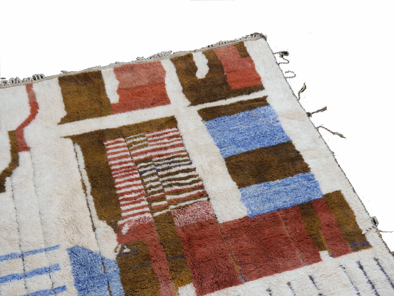 photo furniture Vintage Beni Ourain Moroccan Berber Rug 12 X 9.2 Ft Mrirt Extra Large