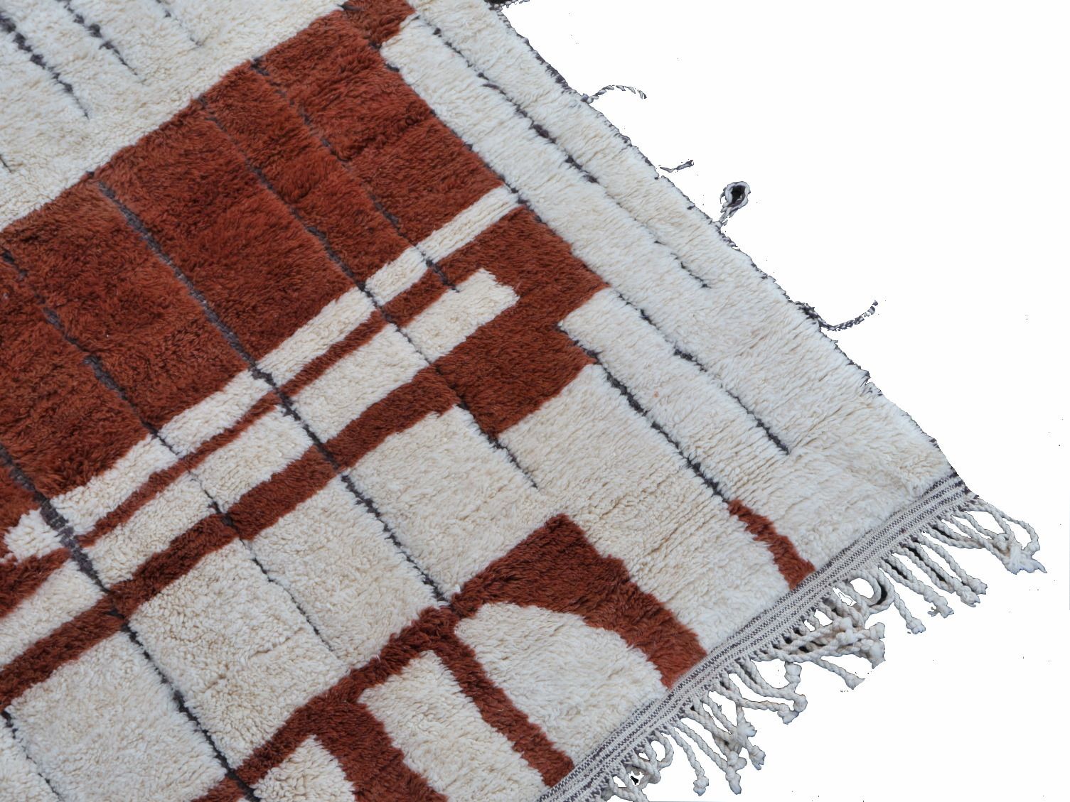 photo buy Vintage Beni Ourain Moroccan Berber Rug 12 X 9.2 Ft Mrirt Extra Large